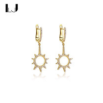 Little Joys Sun for round face earrings 925 silver thin atmosphere earrings women Net red long autumn and winter