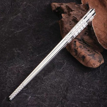 Foot silver 999 silver chopsticks sterling silver solid household tableware Handmade silver chopsticks Edible grade chopsticks 999 sterling silver tableware