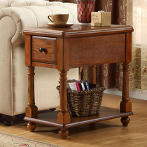 Modern bed head cabinet Mini small table on American side a few sofa side cabinets Tea Table Eu Type Corner A Few Side Table Solid Wood Square a few