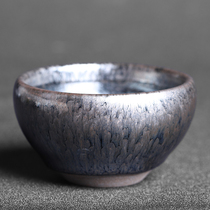 Jianzhan Master Cup single cup tea cup pure handmade Jianyang iron tire tea cup black Bucket Bowl type cup large household