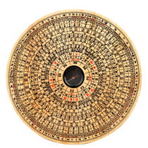 Juyuan Pavilion Chinese mahogany round compass Feng Shui compass compass compass pendulum comprehensive plate size engraving