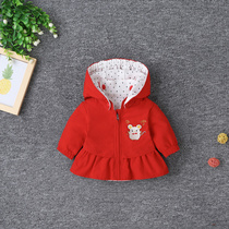 Baby coat spring and autumn clothes mens baby coat little girls autumn dress foreign children thick spring clothes