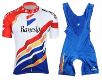 1997 Banesto Team Bicycle Retrospective Classic Cycling Costumes Strap Shorts Breakfast Fabric for men and women