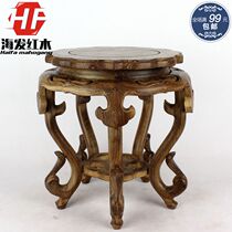 Redwood round flower a few chicken wings vase bonsai fish tank base teapot antique ornaments ornament base flower stand