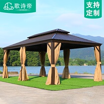 Gazebo Outdoor courtyard Villa Simple leisure pavilion Garden Aluminum pavilion Roof tent Awning Terrace pavilion
