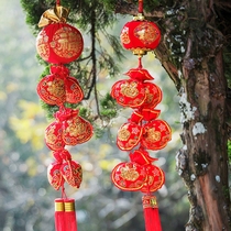 2022 Chinese New Year Year of the ox New Year Spring Festival decoration purse pendant blessing sachet string bags decoration ornaments fu bao