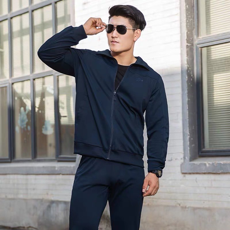 Spring and autumn long-sleeved physical training suit men's winter men's outdoor quick-drying breathable morning running sportswear
