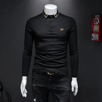 Tide Card Fall Long Sleeve Compassionate Male Embroidered Polo Shirt 2021 Autumn Clothing Business Casual Youth Turned Paul Shirt