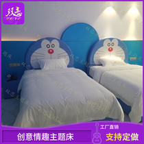 Doxa A dream child creative cartoon bed 1 5 m 1 8 m fashion leather art bed intelligent double bed bedroom furniture