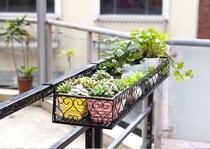 50*20 outdoor balcony railing guardrail hanging flower shelf living room 60*20*12 wrought iron reinforced flower pot stand