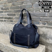 Commuter Contrast Color Hand bag Travel Bag Large Capacity Short Duty Bag Shopping Bag Light Shoulder Cross Casual Bag