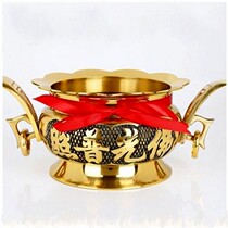 Buddha gift Buddha furnace line aromatherapy incense incense burner 9 inch double earrings Lotus Edge Buddha light has pure copper incense burner