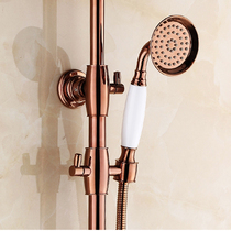 Stainless steel rose gold handheld shower head anti-burn and high temperature greens greens pottery white ceramic plastic handle sprinkled with shower