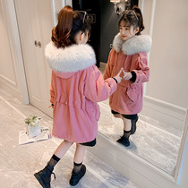 South Korean girls winter style cotton suit jacket 2021 autumn and winter childrens clothing gush clothing for leisure CUHK childrens cotton clothes