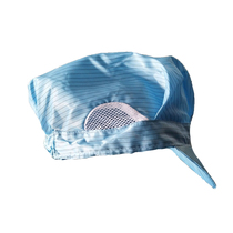 dust-free cap antistatic hat breathable earnet male worker hat blue white hat dust cap working cap