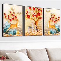 2021 Diamond Embroidered 5d Diamond Painting Full Drill New Triptych Hairstyle Deer Living Room Bedroom With Small Stick Drill Cross Stitch