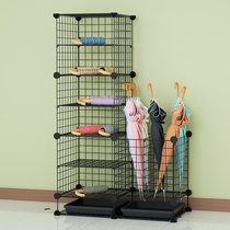 Shelf commercial school raincoat umbrella classroom umbrella barrel storage rack household drain basket entrance