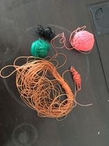  80s glass wire braided shrimp keychain with nostalgic collection of film and television props together