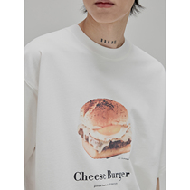 (NANS) Summer Limited Series of fun food printed long-wool cotton tight spinning collar-shaped TEE