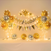 Net red boy balloon party girl happy birthday decoration baby one year old scene layout children background wall