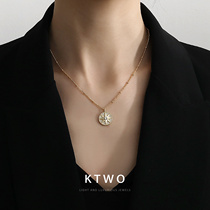 European and American style fashion temperament new K gold long necklace female simple cold wind lucky star clavicle chain gift