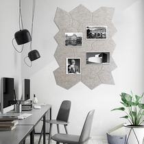 Nordic ins style photo background wall felt message board photo wall background board decoration free hole self-pasting