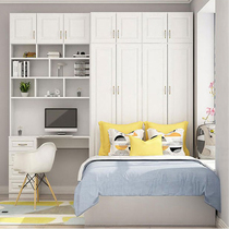 Modern simple tatami bed wardrobe integrated master bedroom small apartment multi-function storage high box bed pedal rice combination