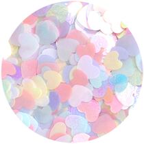SARURU polychromatic heart-shaped holographic loving wave points 3g
