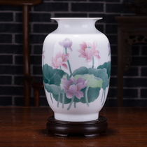 Underglaze multicolored hand-painted winter melon bottle ceramic vase ornaments Home decoration collection gifts Lotus peony trumpet
