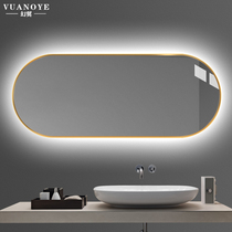Smart led anti-fog aluminum alloy frame runway bathroom mirror toilet mirror wall-mounted toilet