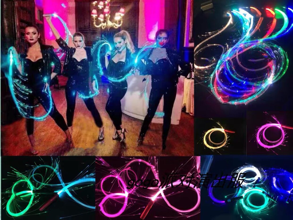 Nightclub bar glowing whip seven colors
