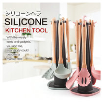 Non-stick pan special spatula wooden handle stir-fry spatula spoon kitchenware set full set of household high temperature resistant silicone shovel