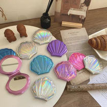 Small mirror Desktop can stand for men then carry the ins and mini carry-on delicacy with cute days of young girls heart