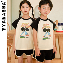 (IP Series) TYAKASHAKIDS Takasha set sleeveless T-shirt boys and girls sports vest set