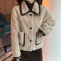 Vanya Lamb Coat Woman Fall Winter Young Han Edition Leisure Small Short-Closed Hairy Coat