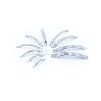 304 stainless steel thick round tube wooden door simple drawer aluminum alloy door and window handle 201 flat tube open handle