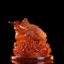 Golden Toad Ancient Method Glazed Handmade Pendulum Pieces Living Room Home Shop Opening Gift Genguan Trifoot Golden Cicada Golden Toad