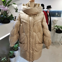 Feini clothing RQ-2669 counter 2020 winter Korean loose hooded white duck down down jacket anti-season