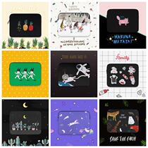 2019 Korea New 10 5 inches cute Apple 11 inch ipad net red protective sleeve 9 7Pro mini4 liner bag
