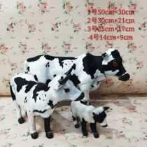 Black and white flower cow simulation small animal fur specimen model Inner Mongolia pastoral grassland ornaments ornaments