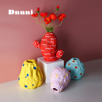 Dnnni Nordic creative Macaron color vase Cute cute fruit cactus shape living room childrens room ornaments
