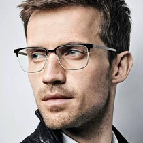 Wang Han with the same glasses Danish design Nordic style glasses frame no screws no solder joints Ultra-light Lin Bo 9801