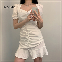 Instudio Summer Korea Online Brands Peachvinins Ultra Fire Cramps Short Sleeve Dress