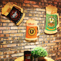 Bar staircase aisle wall Wall Wall Wall decoration pendant industrial wind wall shop decoration creative wooden panel painting