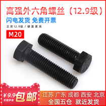National Label 12 9 grade high-strength outer hexagonal screw bolt M20 * 40 * 50 * 60 * 70 * 80 * 90-300mm * 90-300mm