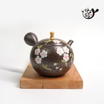 Japanese Tokoname-yaki side-handle teapot Single-handle emergency-whisker teapot Akiryu made by Akiji Umehara Made by Jin Ding Tianmu Teapot