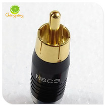 NBCS national goods boutique pure copper gold-plated lotus plug AV plug RCA plug audio signal plug