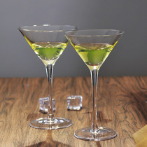 Exit Upmarket Crystal Glass High Foot Champagne Cup Triangle Wine Glass Nightfield Supplies Funnel Cup Cocktail Glass