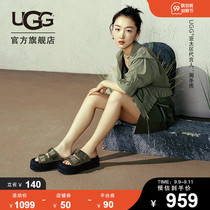 UGG2021 spring and summer new ladies sandals fashion Velcro breathable thick-soled slippers star same model