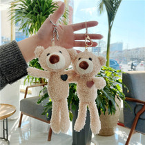 Teddy bear bag accessories toothpicks bear toy doll cute female pendant jewelry car keychain